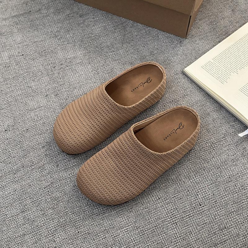 Non-slip Comfortable Bag Head Slippers Women's Spring and Summer New Outer Wear Casual One-pedal Lazy Half Slippers Tide