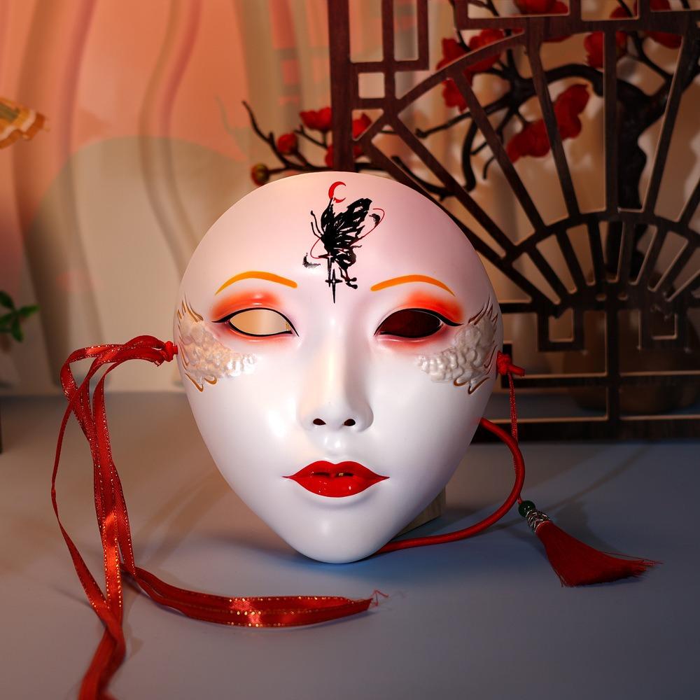 Hand-Painted Anime Mask Full Face Masquerade Mask Diy Project Cosplay Mask  Costume Party