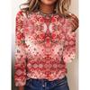 Maglione Largo da Donna 2026 Primavera, Estate, Autunno e Inverno Nuovo Design Stampato Top T-shirt a Manica Lunga Girocollo Taglia Larga