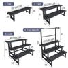 Waterproof Multi-Layer Ladder Shelf Stainless Steel Metal Flower Step Display Stands Balcony Flower Room Plant Rack