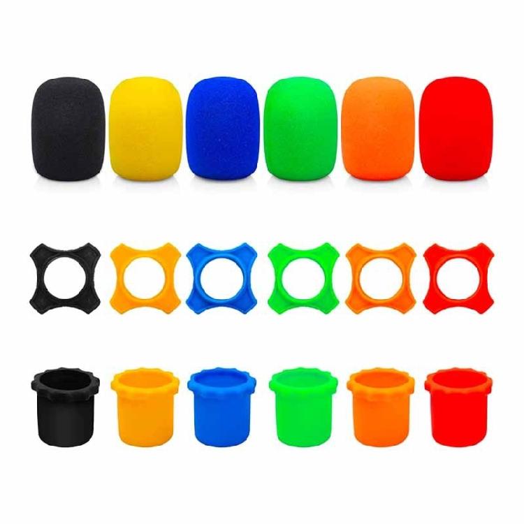 Professional Microphone Travel Case Bag EVA Organiser Box for Secure Double Wireless Mic Storage with Sponge Cover Set