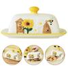 Spring Bee Sunflower Elf Ceramic Tableware Butter Plate Western Food