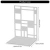 2 Pcs Multifunctional Book End Metal Book Stoppers Hollow Out Book Holders Shelf Decorative Bookends Book Support Rack