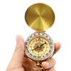 Compact Brass Flip-Top Compass with Luminous Dial for Outdoor Travel