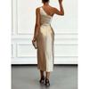 High Elasticity Satin Sleeveless Long Dress
