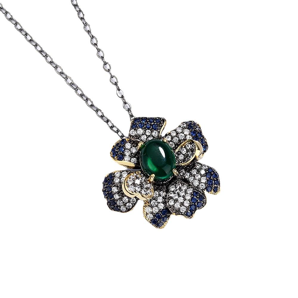 

Винтаж Мода Женщины Ювелирные изделия Цветочный кулон Ожерелье Дамы Этническая свадьба Помолвка Вечеринка Ожерелье с цепочкой