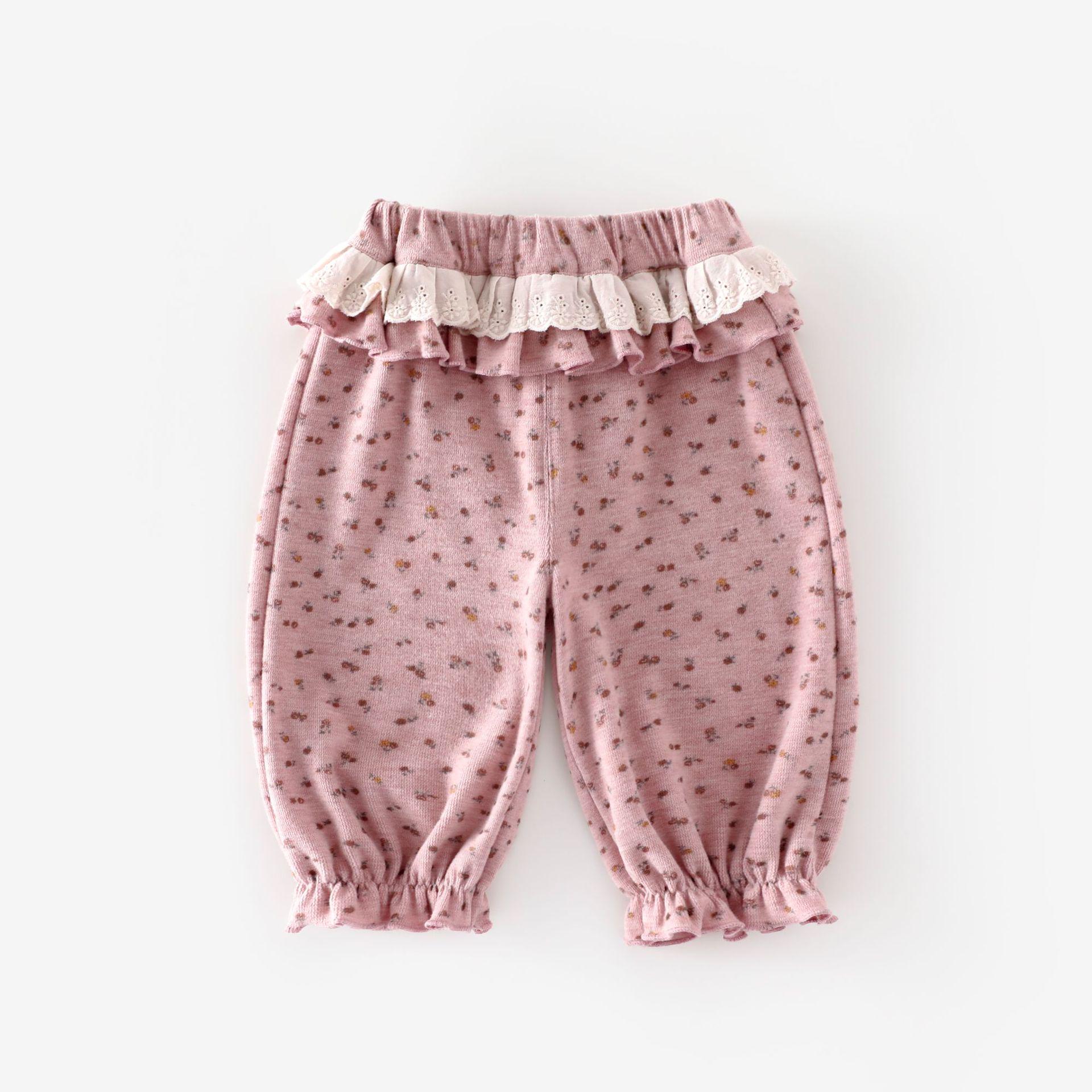 

Женские джоггеры из цветочного кружева - Детские брюки в корейском стиле на осень 73