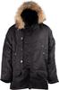 Winter Jacket Mil Tec N-3B BASIC Pilot Jacket Long Black