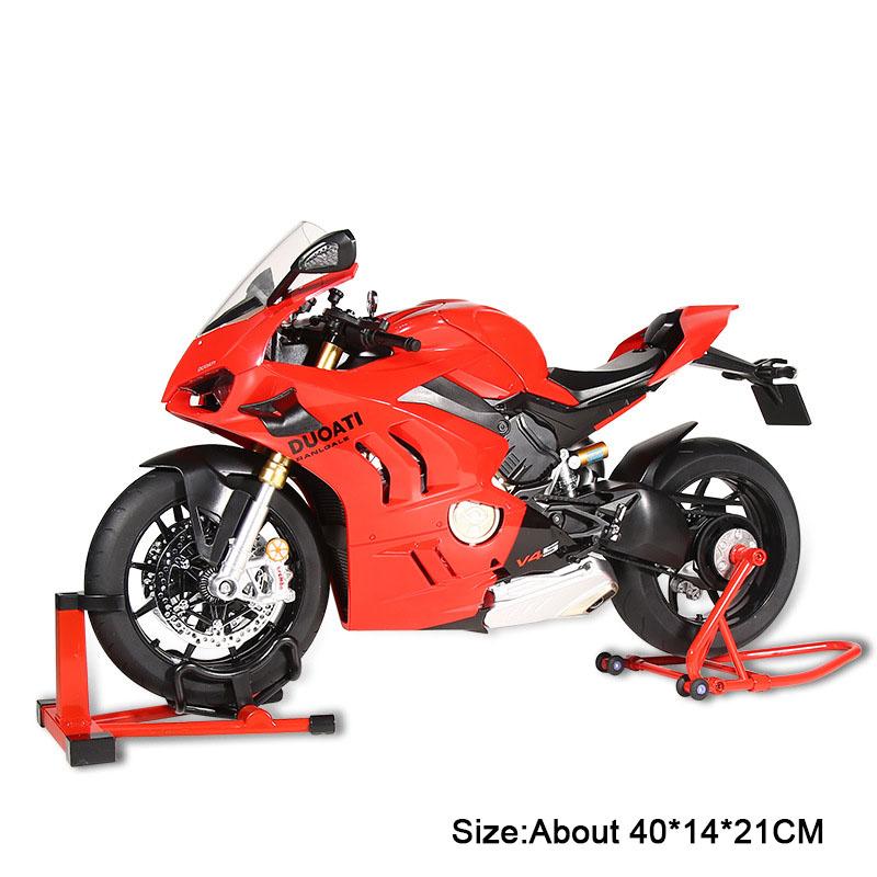 

1:6 V4S V4SP2 Spray Motorcycle Toy Model Car Music Light Ignition Start Motorbike Metal Diecast Models Boys Birthday Presents