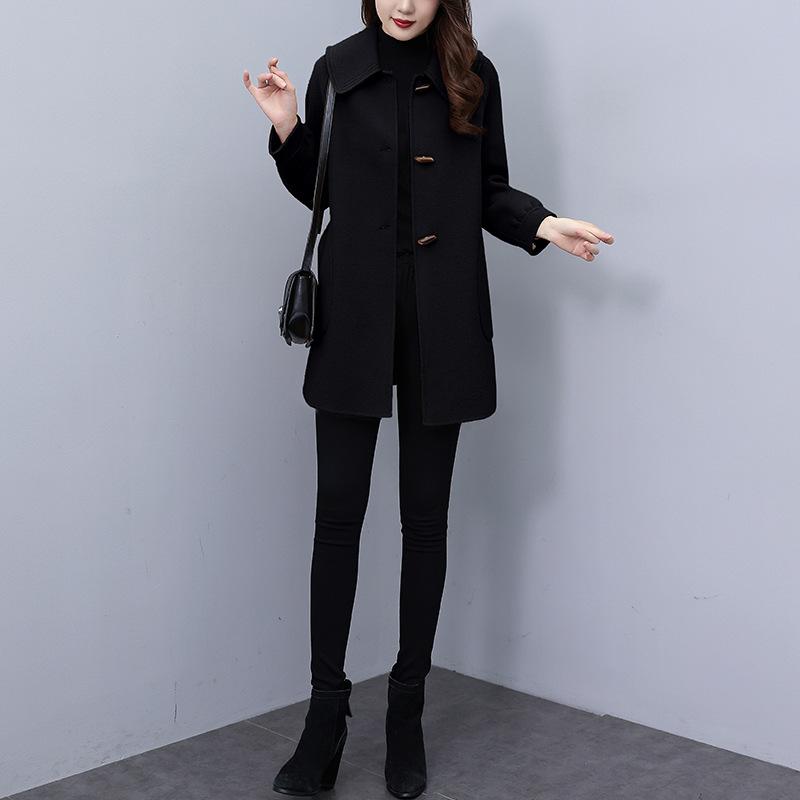 

Зимнее толстое шерстяное пальто для женщин, новая свободная куртка с длинными рукавами в корейском стиле для женщин 3XL