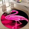 1pcFlamingo Neon Office Round Area Rug, Indoor Mat Suitable ForOffice, Under Office Chairs Bedroom Living Room Home Decor, Room Deco 052