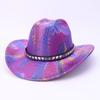 Halloween Party Line Symphony Western Style Cowboy Hat Colorful One-word Top Jazz Hat Men's and Women's Versatile Top Hat