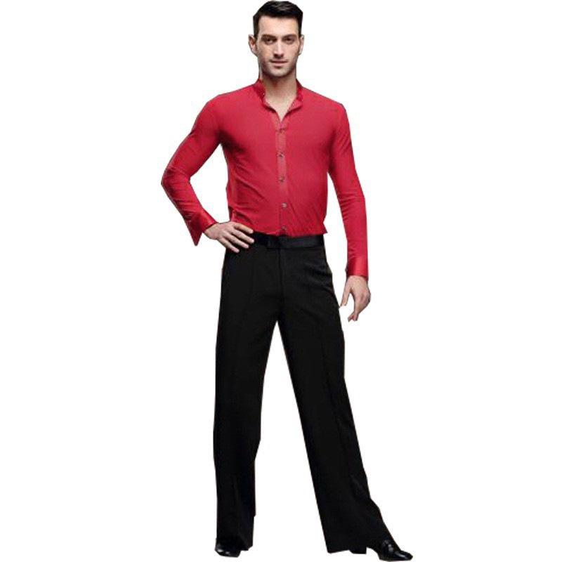 XISAA Modernes Herren Latin Dance Cha-Cha Performance-Shirt