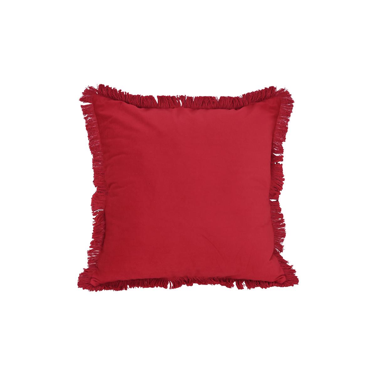 

1pc Soft Plush Fringe Pillow Covers with Tassel, Christmas Decorative Pillow Cases 45X45cm 1pc красный