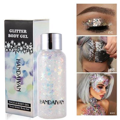 Oogglitter Nagelhaar Lichaam Gezichtsstickers Gelkunst Losse pailletten Crème Diamant Juwelen Steentjes Make-up Decoratie Feestfestival