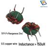 Red Core Common Mode Choke Inductor T844, 0.5 Wire, 100UH/150UH, 3A Ferrite Coil