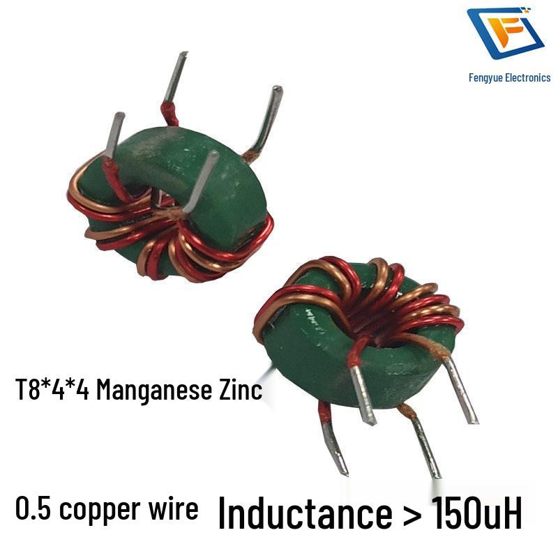 Red Core Common Mode Choke Inductor T844, 0.5 Wire, 100UH/150UH, 3A Ferrite Coil