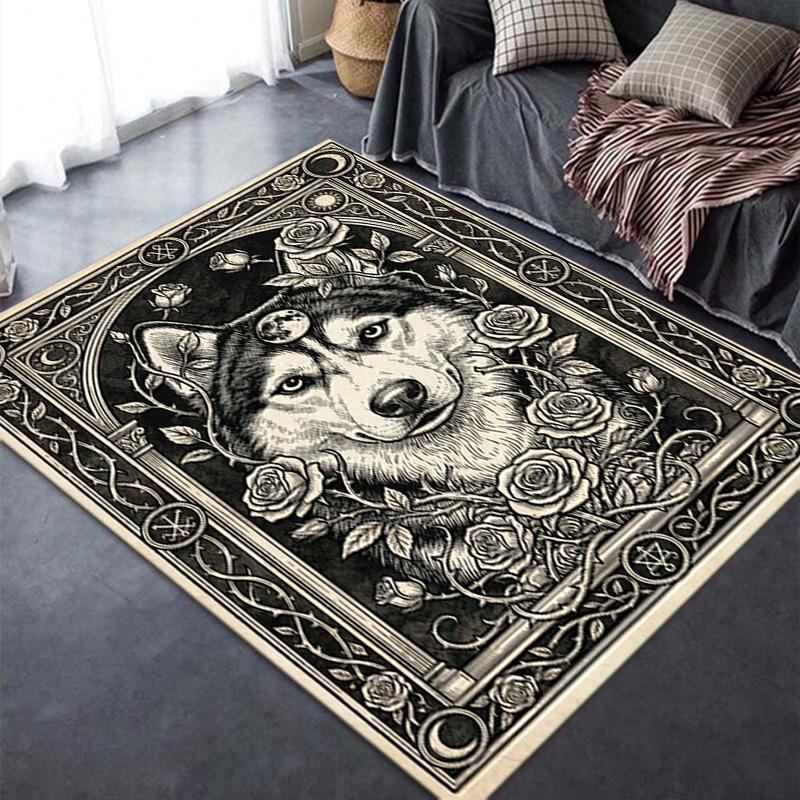 2025 New Husky Dog Carpet Rug for Living Room Bedroom Home Sofa Decoration,Kids play Non-slip Floor Mat65