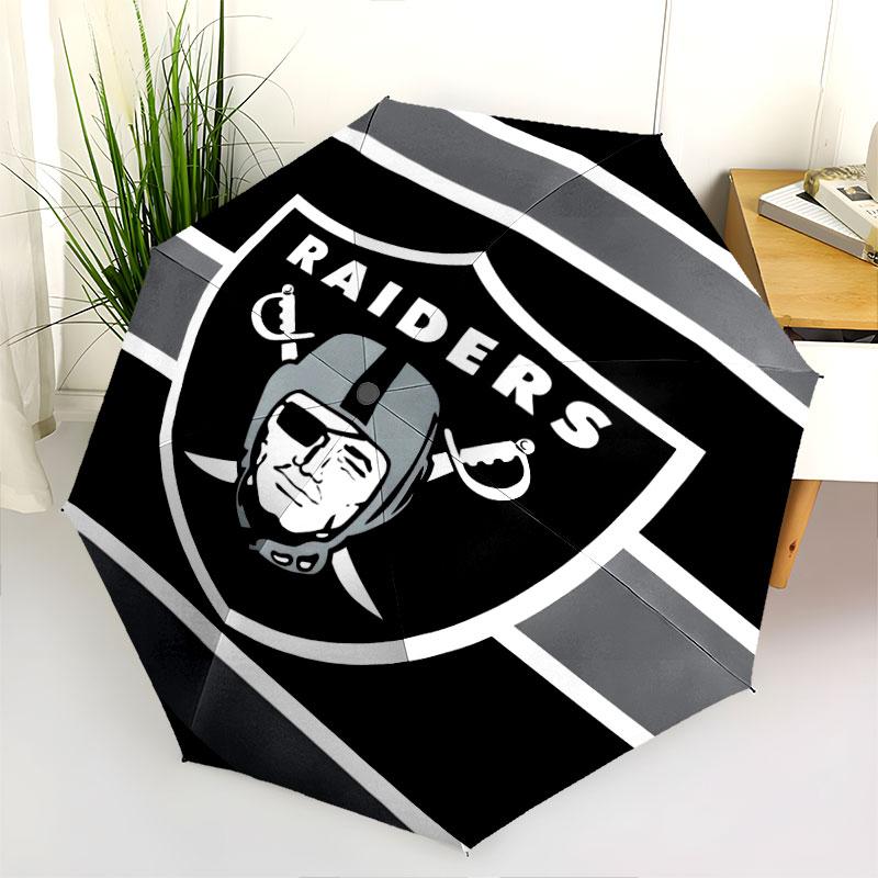 Las Vegas Raiders pattern, automatic folding umbrella, portable and foldable design, 8 ribs, a Christmas or birthday gift.