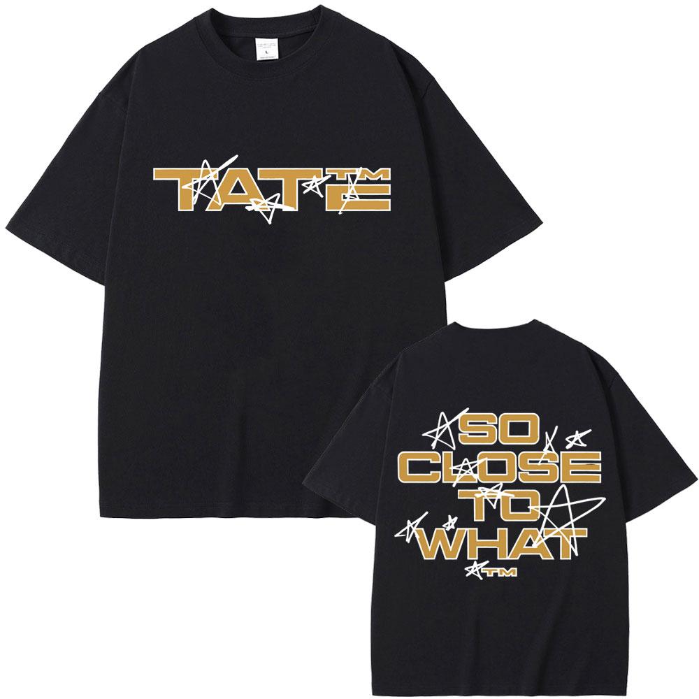 Singer Tate Mcrae T8 Graphic T Shirts Men Women Fashion Vintage Trend T-shirt Summer Male Casual Oversized Crewneck Short Sleeve