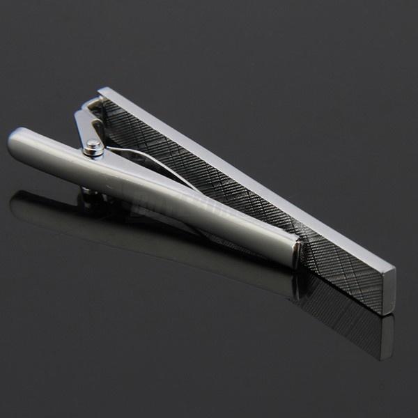 Buy Simple Cool Men Necktie Tie Bar Clasp Silver Tone Metal Clamp Tie