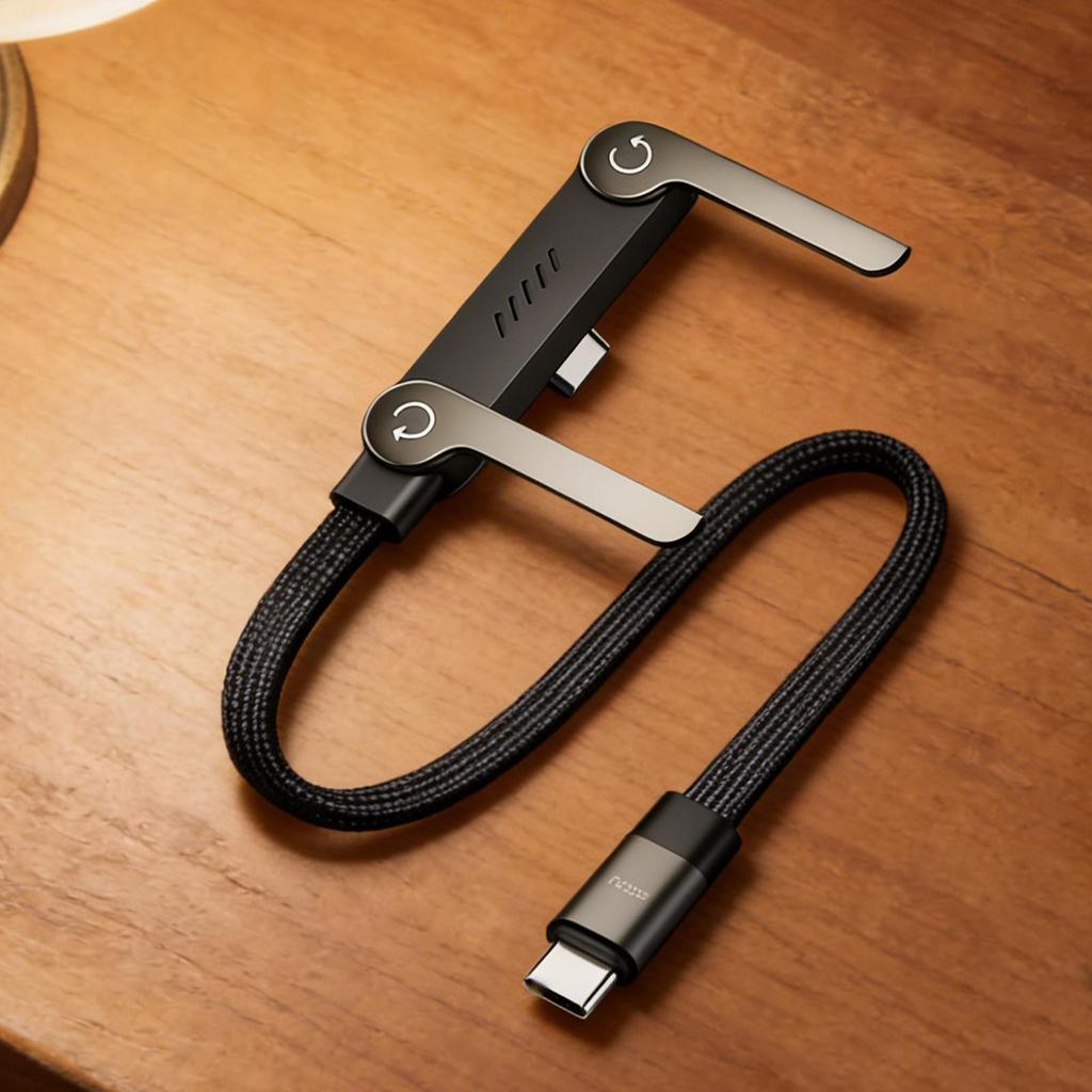 Type C Cable 240w Quick Data Wire with Adjustable Stand Fast Charging Cable for Phone Game 17-Inch Tablets Car Devices