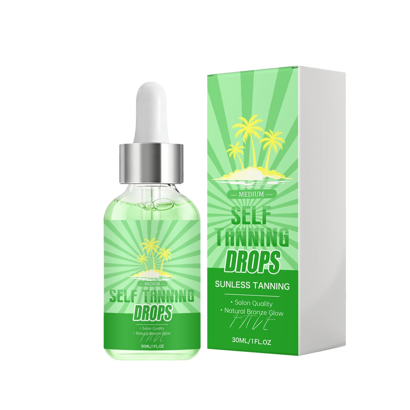 

Self-Tanning Drops Face Tanning Serum 30ml Enhancing Dark Skin Serum, Complexion Serum Oil 3pc білий