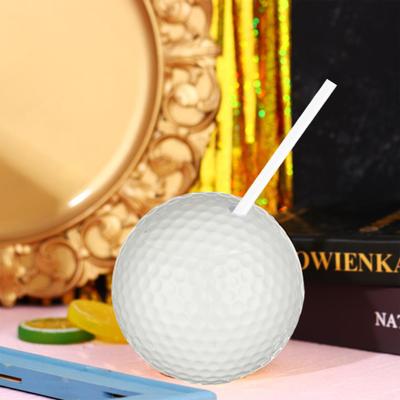 Tazza d'Acqua Attraente Bevanda Unica Pratica Design a Forma di Golf Bicchierino con Cannuccia per Sala da Pranzo