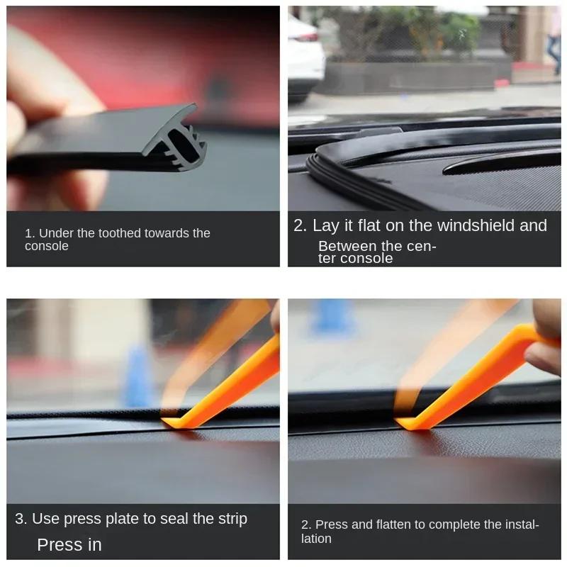 Auto Dashboard Sealing Strip Noise Sound Insulation Rubber Strips Universal for Weatherstrip Auto Accessories Car Stickers Parts