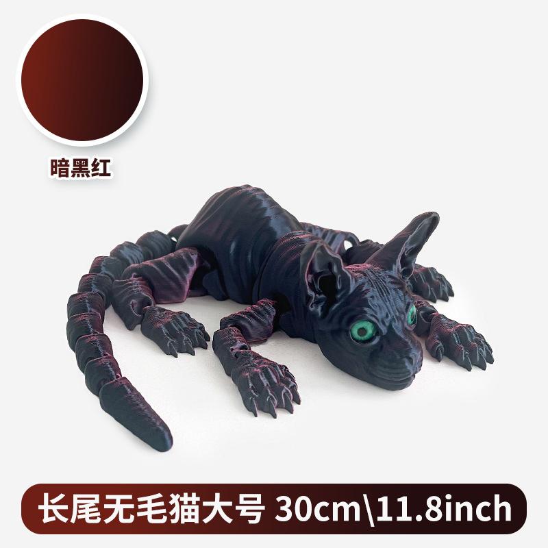 3D Printed Sphynx Cat Figurine Cute Hairless Cat Sculpture Modern Home Decoration Ornaments Creative Gifts For Cat Lovers Toy