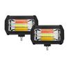 72W COB LED Light Bar For Off Road Truck Car Fog Work With White Yellow Amber