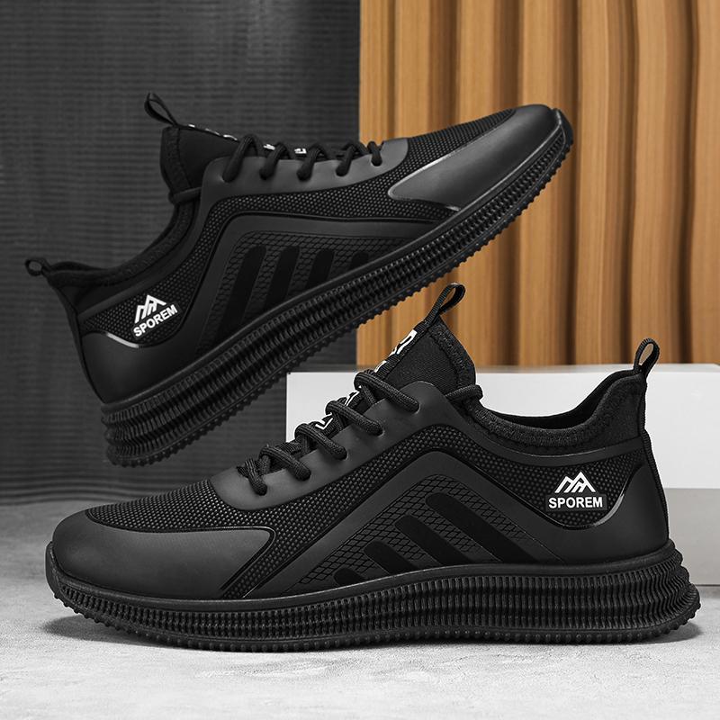 Men's Lightweight Soft Sole Casual Comfortable Shoes Thin Flat Bottom Resistant To Dirt Trendy Streamline Anti-slip Sports Shoes