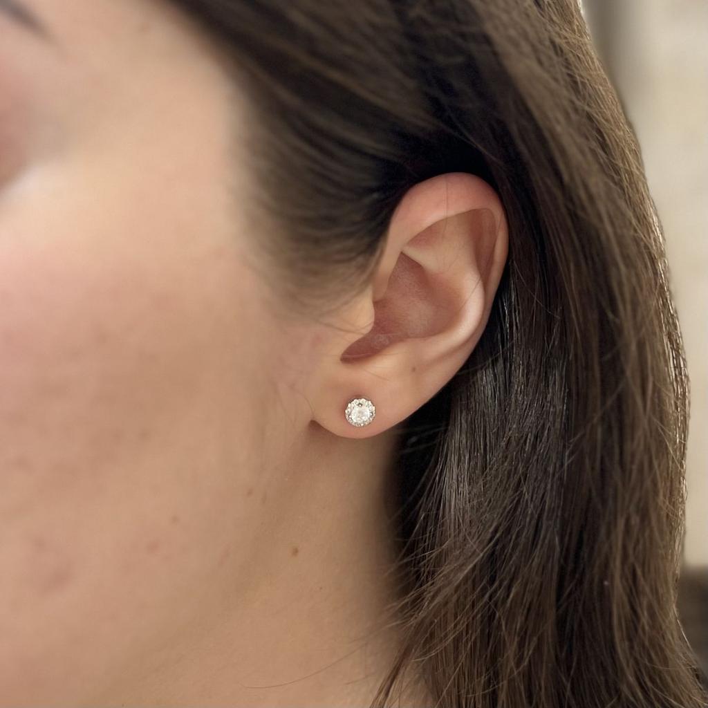 Silver Earrings with Cubic Zirkonia (2137535)
