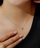 Helene Jewelry 14K White Little Heart Cubic Necklace