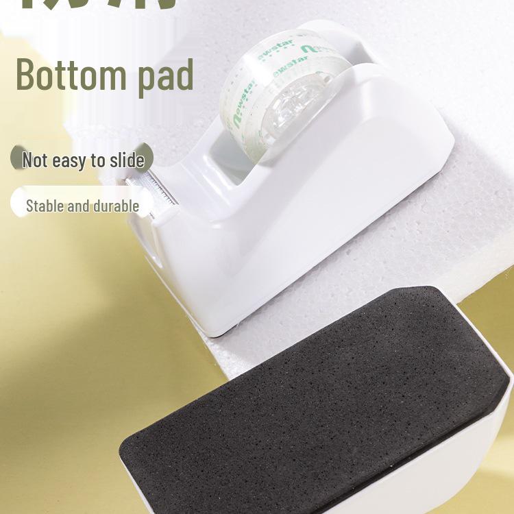 Compact Transparent Tape Dispenser - Portable Adhesive Tape Holder for Student Stationery