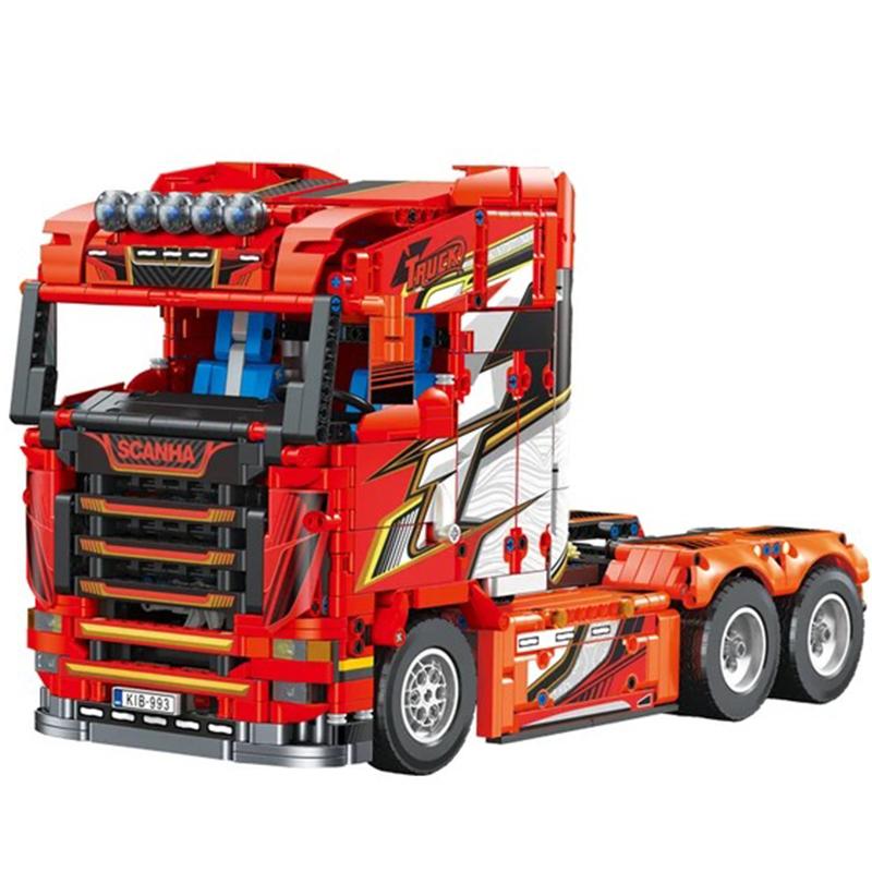 Technical City 1708pcs Scanias Longline V8 Tractor Truck Model Building Blocks Assemble Car Bricks Toys For Children Gifts