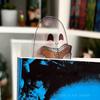 Clear Ghost Bookmark Cute Halloween Gothic Bookmarks Waterproof Creative Paper Cards Gift for Christmas Birthday