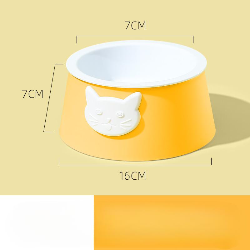 

Миска для кошек, миска для риса для собак, защита шейного позвонка, противоударная миска для домашних животных, питьевая вода для кошек, съемная и моющаяся миска для корма для плюшевых мисок 16*7*7cm