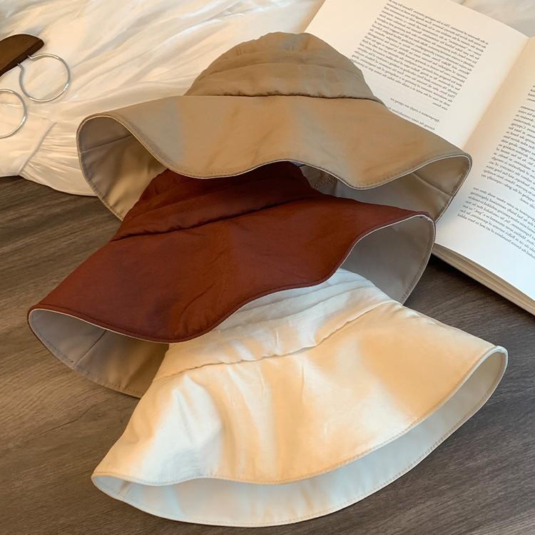 Quick-drying Bucket Hat Women's Spring and Summer Thin Breathable Big Brim Basin Hat Outdoor Travel Shading Sun Protection Hat
