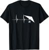 Deltaplano Cuore che batte Aliante che vola EKG Linea del polso Divertente Regalo T-shirt Unisex