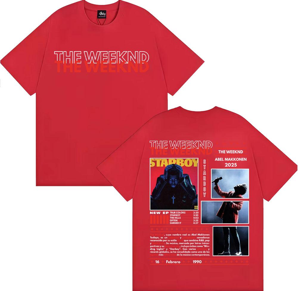Rapper The Weeknd Abel Makkonen Album Tour Graphic Tshirts Mens Clothing Y2k Fashion Hip Hop Streetwear Oversized T Shirt