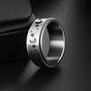 Stars and Moon Rotatable Titanium Steel Ring European and American Men's Couple Ring