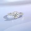 Dazzling Moissanite Flower Ring - 1.0ct, D Color, Eight Hearts & Arrows, S925 Silver with Pave Diamonds.