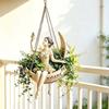 Resin Ballet Dancer Hanging Planter Fairy Hanging Plant Basket  Home Balcony