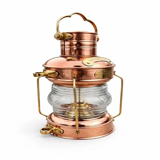 

Handmade Copper Brass Ship Lantern Nautical Oil Lamp 35.56 cm Christmas Festive Gifts Housewarming Home Office Decor Weddin g Anniversary Gift