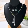 Funkelndes Strass- & Zirkon-Braut-Halsketten- und Ohrring-Set - Elegante Hochzeitsaccessoires