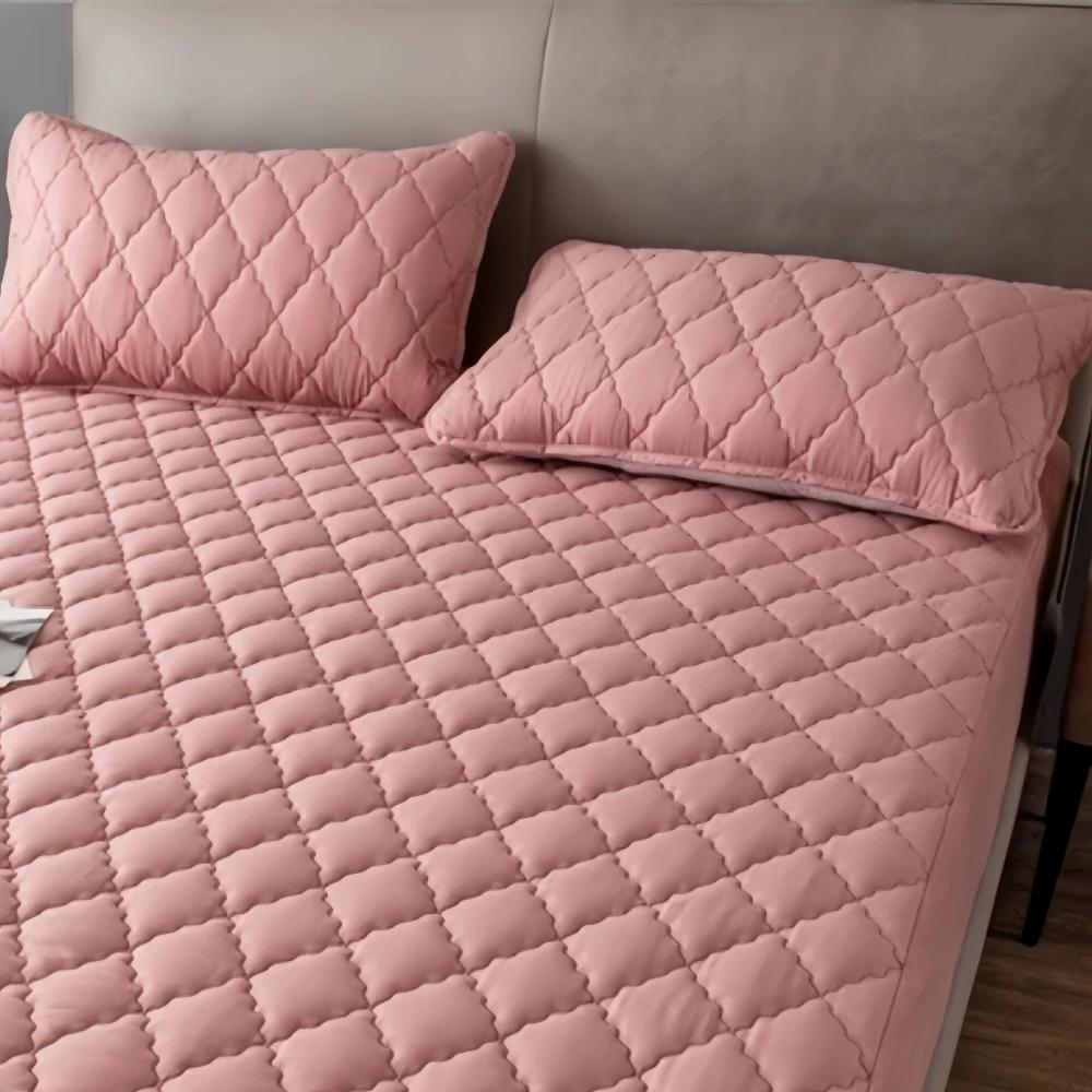 2 Piece Waterproof  Fabric Pillowcase Comfortable Plain Color Anti-Mite Anti-Bacterial Pillow Case Bedroom Home Decoration