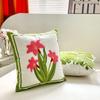 Tulip Plush Throw Pillow Cover Minimalist Simple Sofa Stamping Waist Cushion Cover Home Decor Embroidered Pillowcase 45x45CM