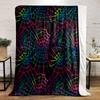 Colorful Spider Web Pattern Print Blanket Soft and Cozy Perfect for the Living Room Bed Sofa or a Nap,gift