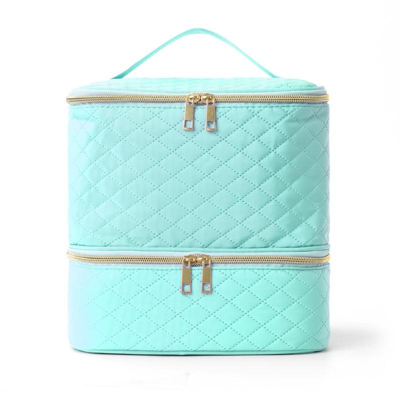 Portable Nail Polish Storage Bag Essential Oil Bag Cosmetic Nail Care Kit Nail Care Tool Storage Box Double Layer 30 Compartment